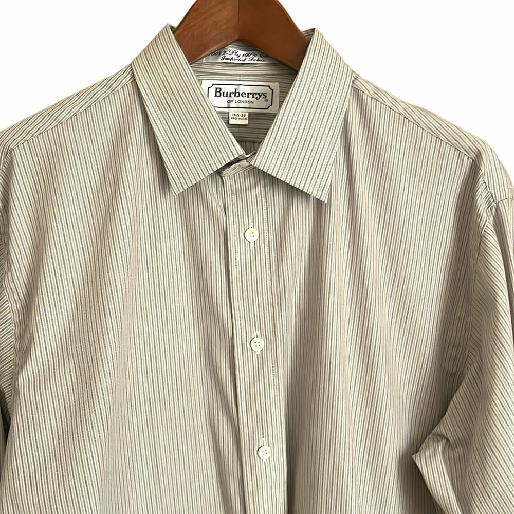 Burberrys of London Vintage Striped Cotton Shirt 16.5 35